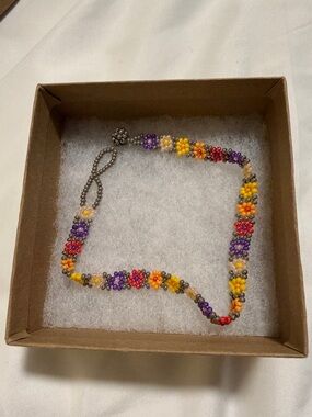 Multicolor Bead Flower Bracelet